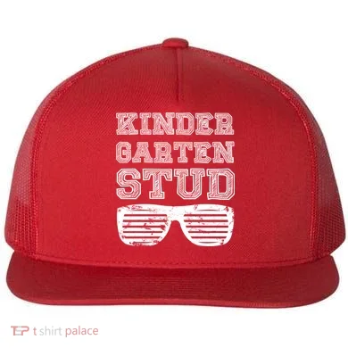 Kindergarten Stud Flat Bill Trucker Hat