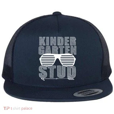 Kindergarten Stud Funny School Flat Bill Trucker Hat