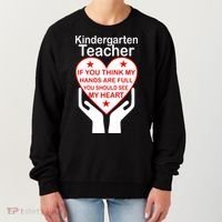 Kindergarten Teacher See My Heart Women's Sweatshirt thumb 0