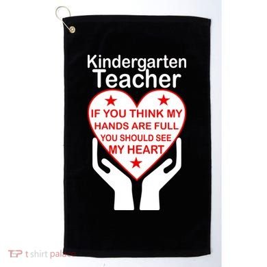 Kindergarten Teacher See My Heart Golf Towel
