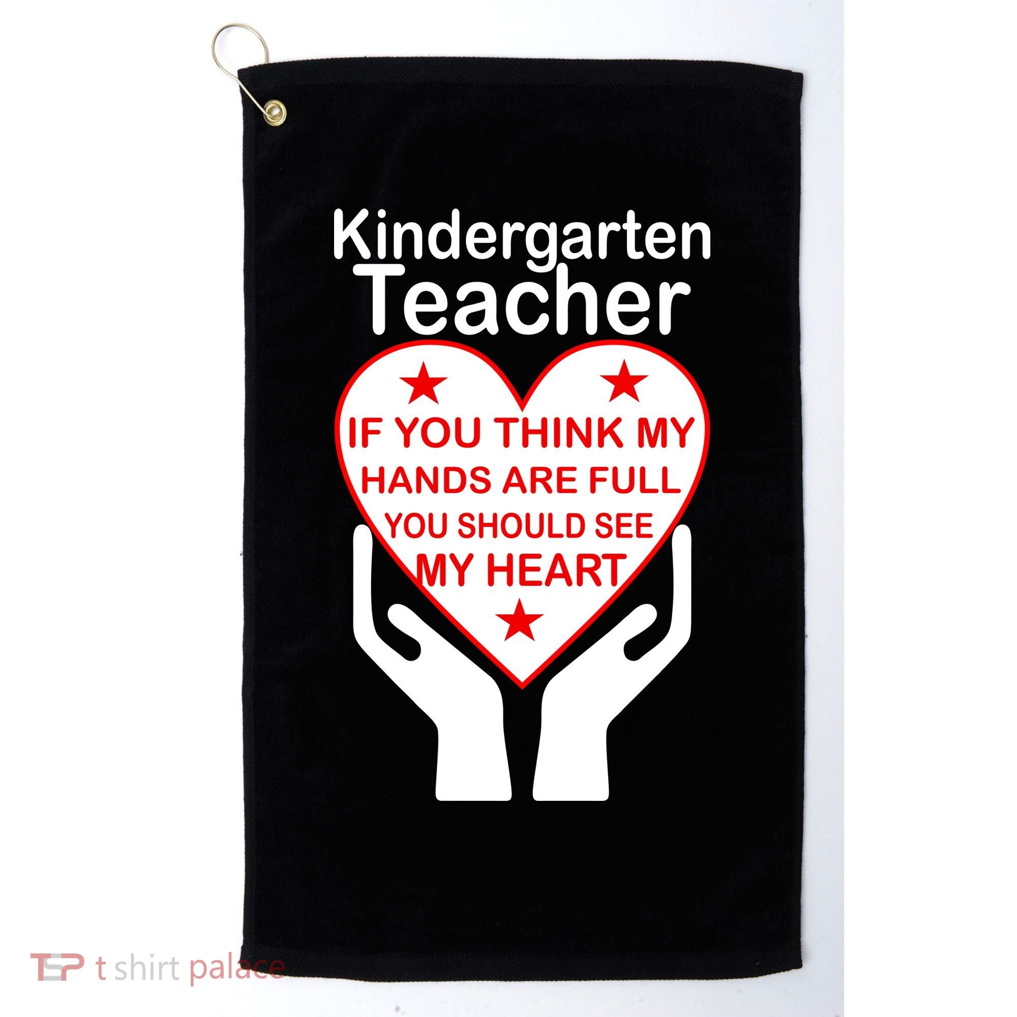 Kindergarten Teacher See My Heart Golf Towel