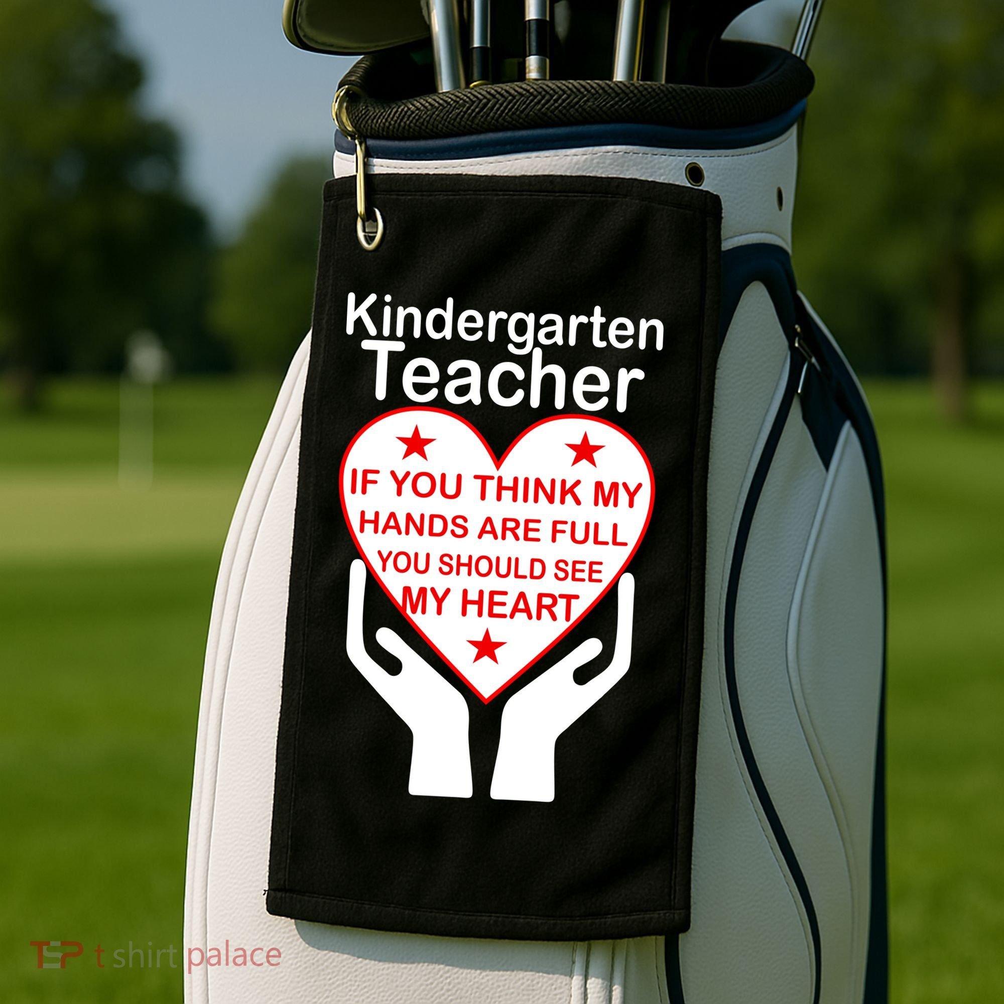 Kindergarten Teacher See My Heart Golf Towel