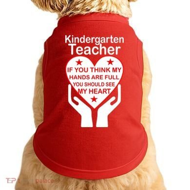 Kindergarten Teacher See My Heart Doggie Tank