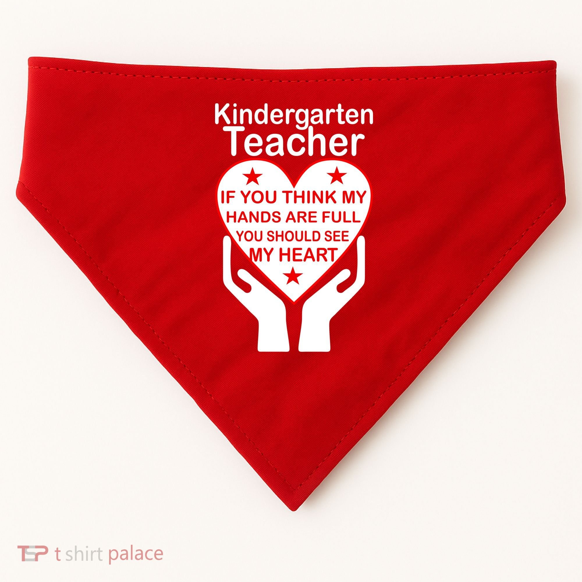 Kindergarten Teacher See My Heart USA-Made Doggie Bandana