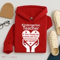 Kindergarten Teacher See My Heart Hoodie thumb 4