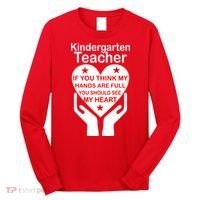 Kindergarten Teacher See My Heart Long Sleeve Shirt thumb 0