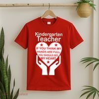 Kindergarten Teacher See My Heart T-Shirt thumb 2
