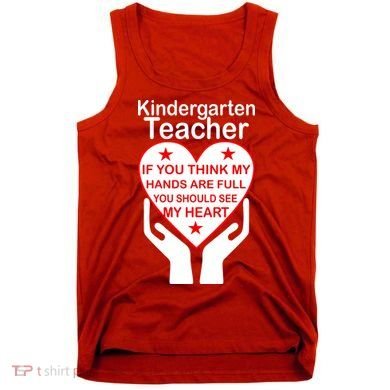 Kindergarten Teacher See My Heart Tank Top