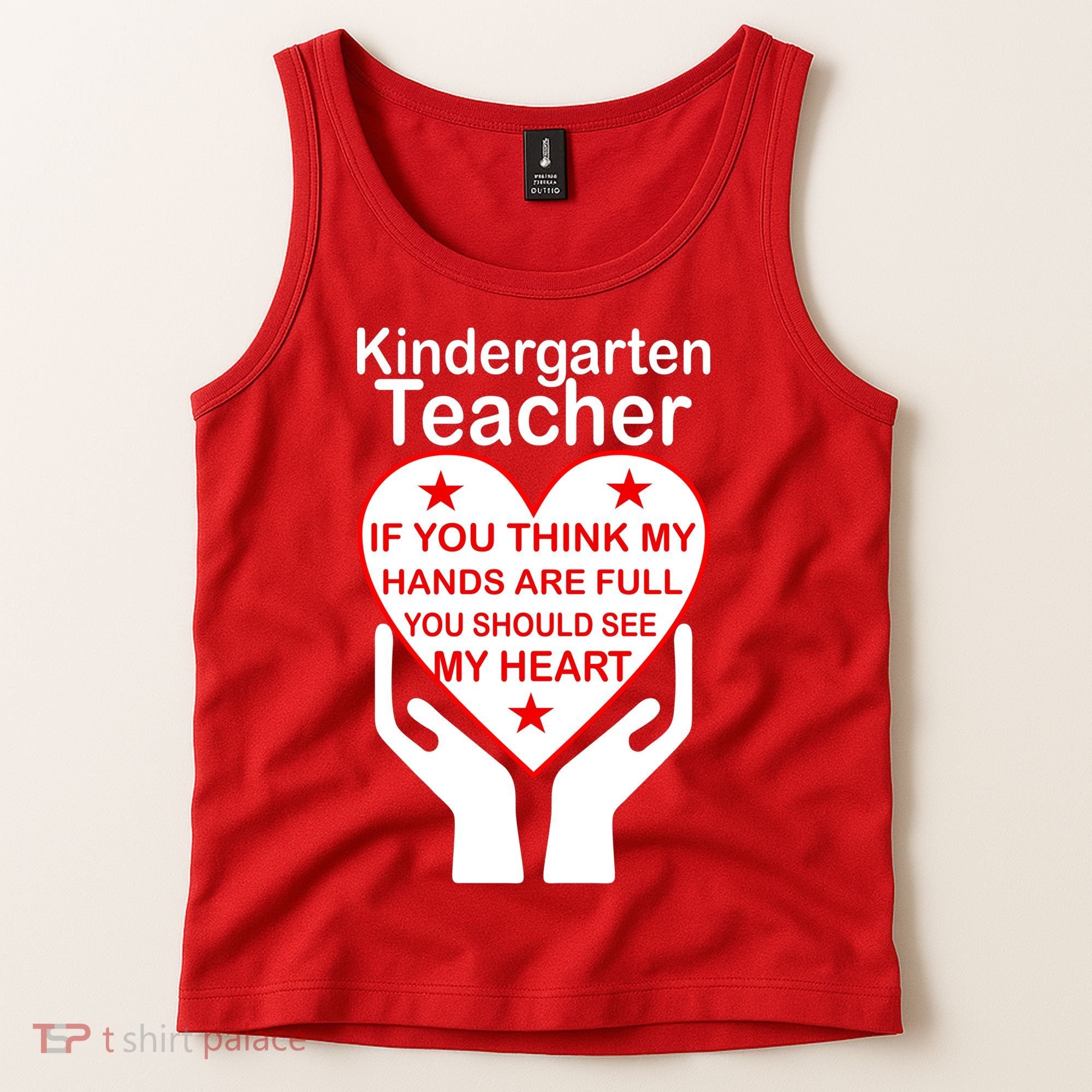 Kindergarten Teacher See My Heart Tank Top