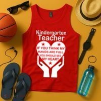 Kindergarten Teacher See My Heart Tank Top thumb 4
