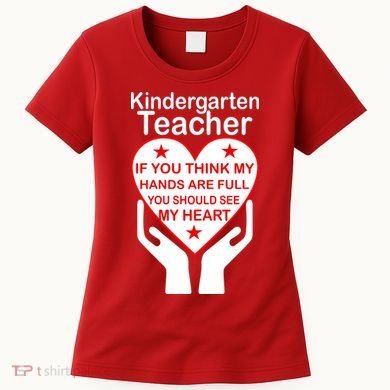 Kindergarten Teacher See My Heart Women's T-Shirt