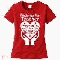 Kindergarten Teacher See My Heart Women's T-Shirt thumb 0