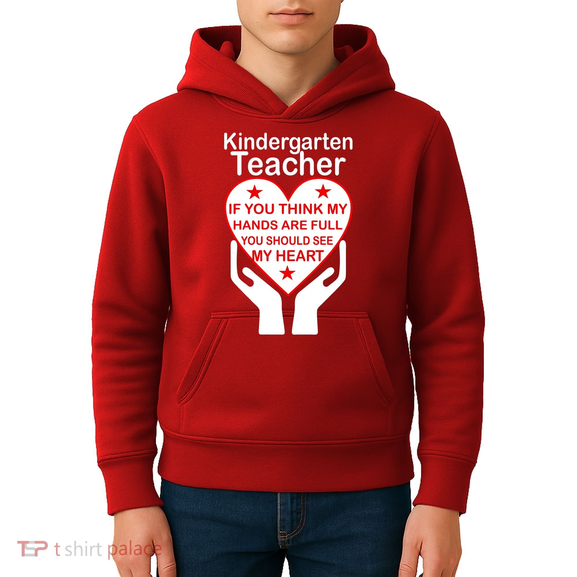 Kindergarten Teacher See My Heart Kids Hoodie