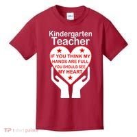 Kindergarten Teacher See My Heart Kids T-Shirt thumb 0