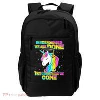 Kindergarten We Are Done 1st Grade Here We Come Backpack thumb 0