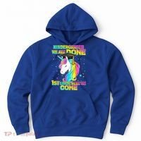 Kindergarten We Are Done 1st Grade Here We Come Hoodie thumb 0