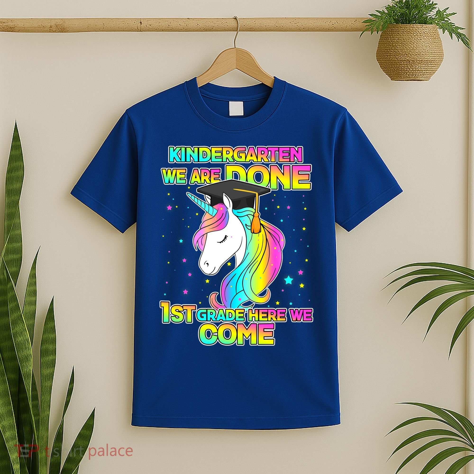 Kindergarten We Are Done 1st Grade Here We Come T-Shirt