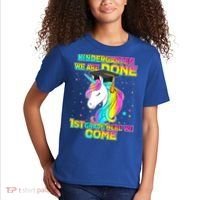 Kindergarten We Are Done 1st Grade Here We Come Kids T-Shirt thumb 2