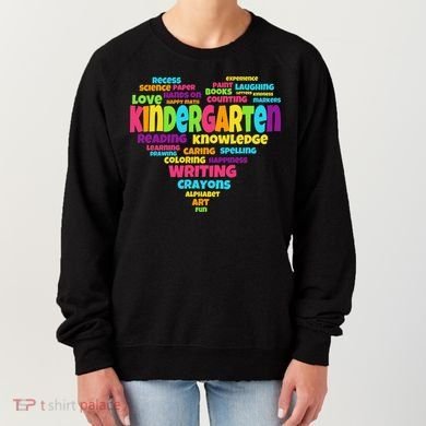 Kindergarten Word Marks Heart Women's Sweatshirt
