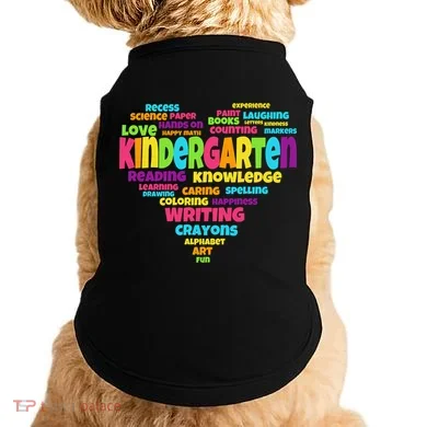 Kindergarten Word Marks Heart Doggie Tank