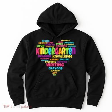 Kindergarten Word Marks Heart Hoodie