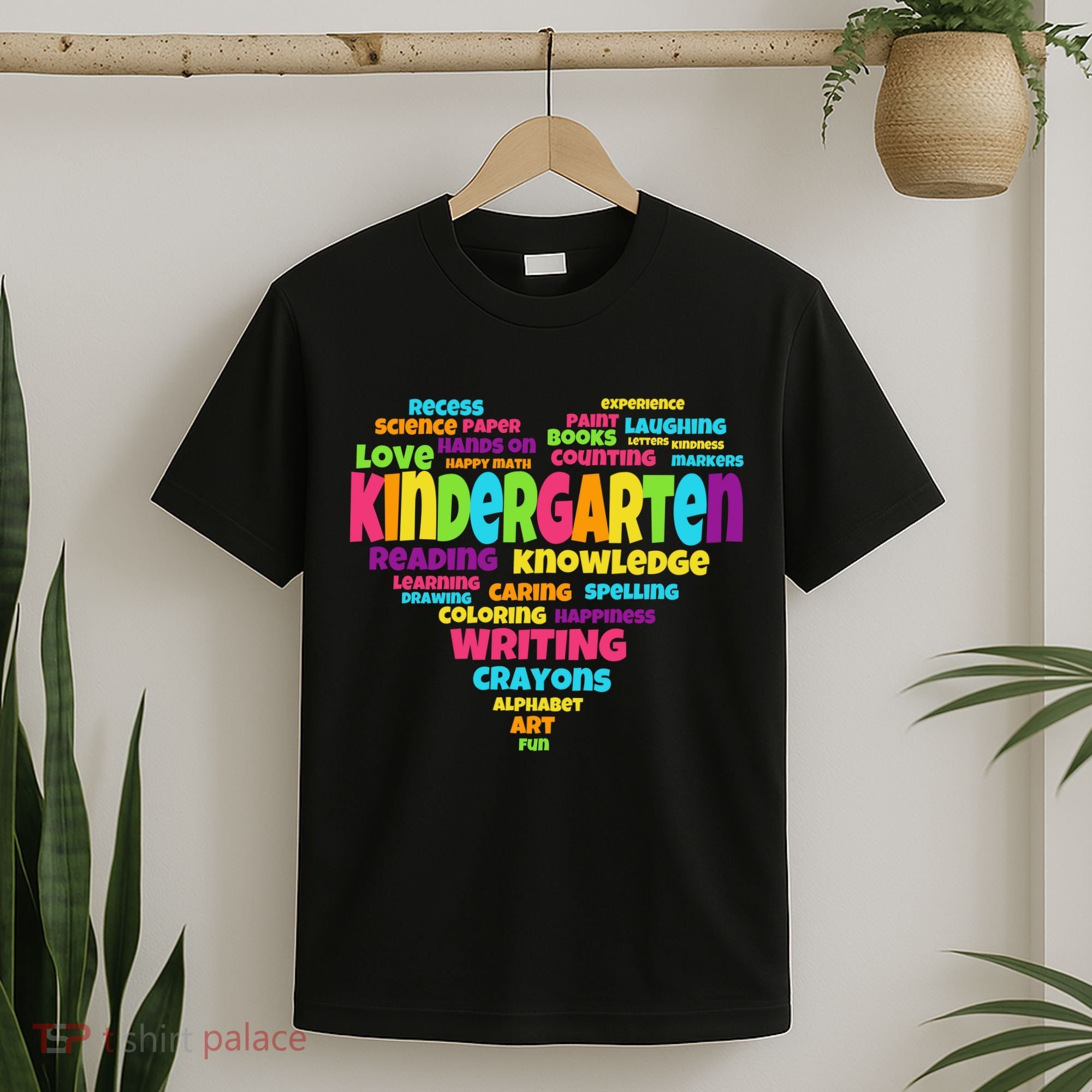 Kindergarten Word Marks Heart T-Shirt