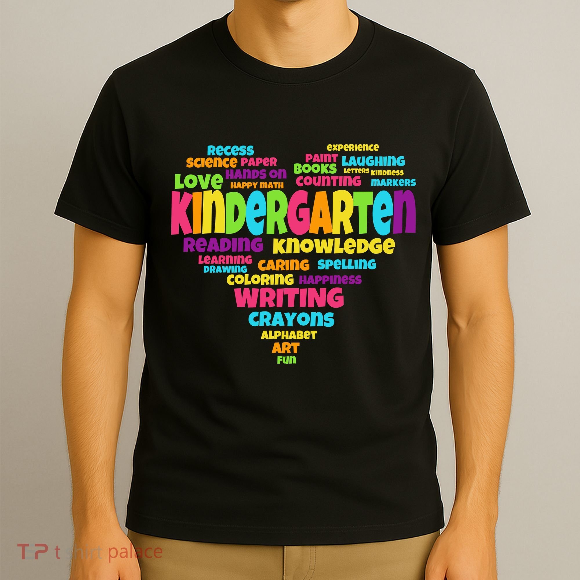 Kindergarten Word Marks Heart T-Shirt