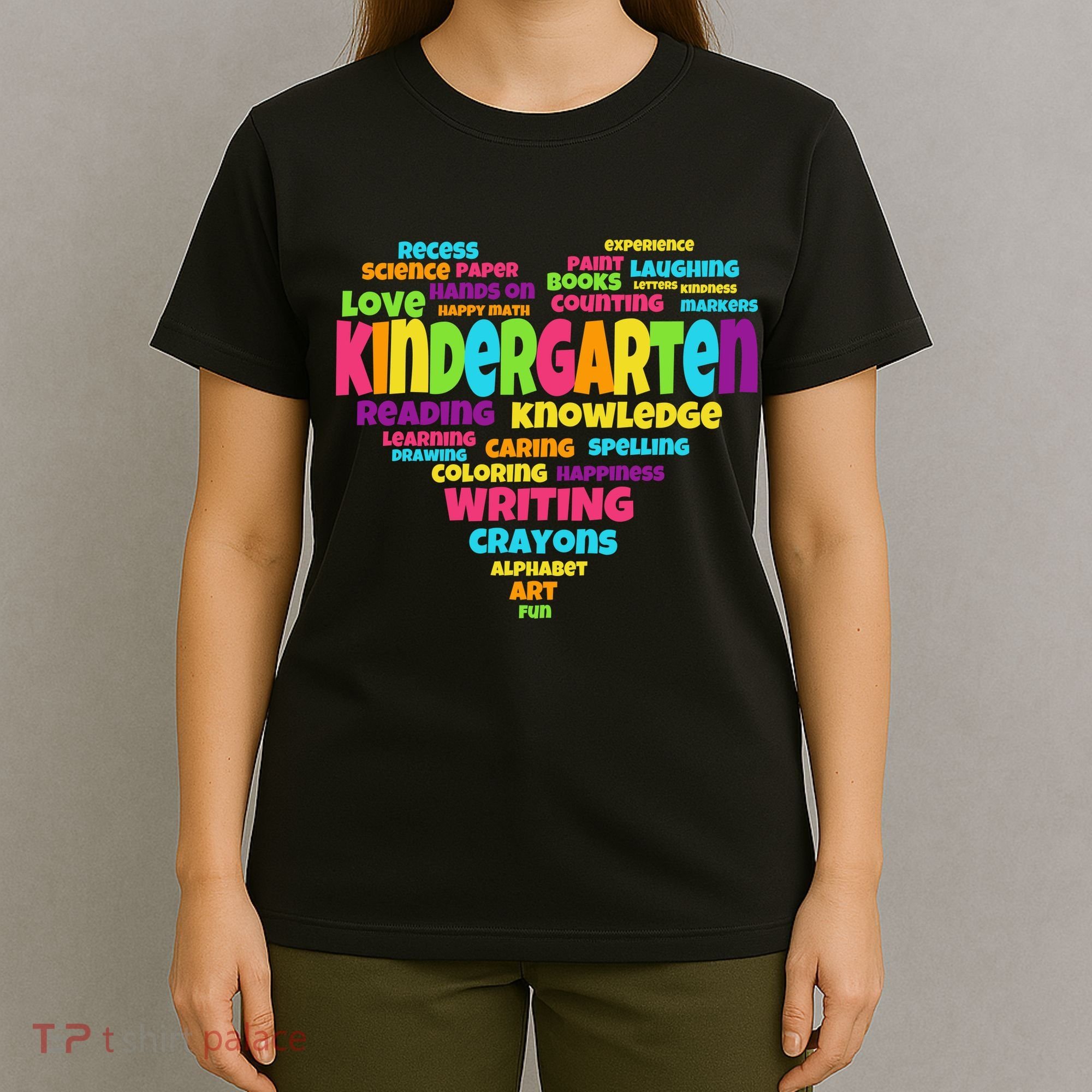 Kindergarten Word Marks Heart T-Shirt