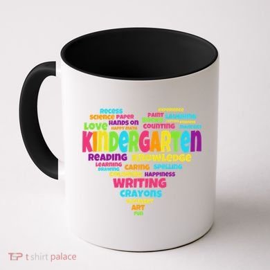 Kindergarten Word Marks Heart Coffee Mug