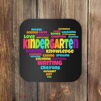 Kindergarten Word Marks Heart Coaster thumb 0
