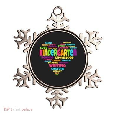 Kindergarten Word Marks Heart Ornament