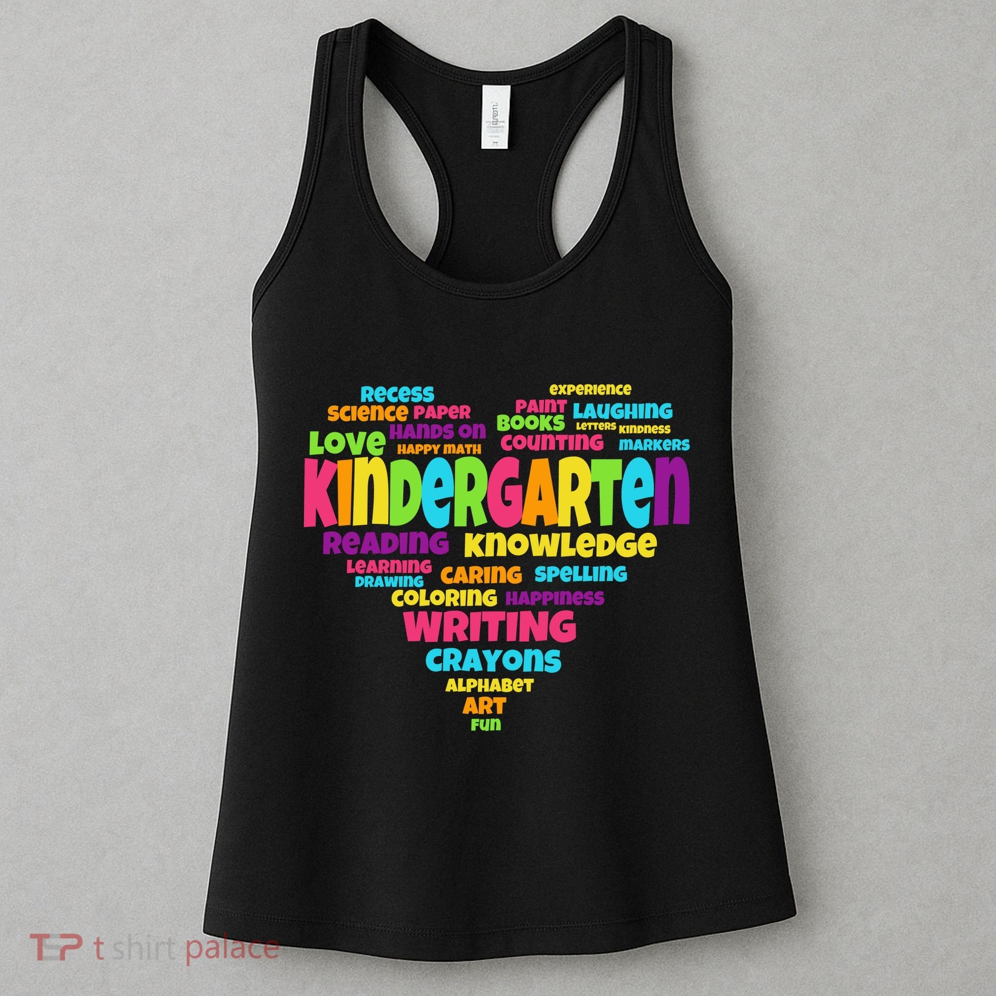Kindergarten Word Marks Heart Women's Tank Top