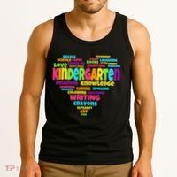 Kindergarten Word Marks Heart Tank Top thumb 3