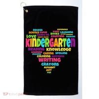 Kindergarten Word Marks Heart Golf Towel thumb 0