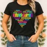 Kindergarten Word Marks Heart Women's T-Shirt thumb 2