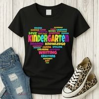 Kindergarten Word Marks Heart Women's T-Shirt thumb 3