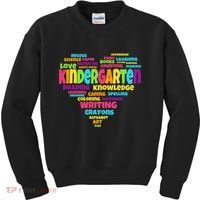 Kindergarten Word Marks Heart Kids Sweatshirt thumb 0