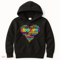 Kindergarten Word Marks Heart Kids Hoodie thumb 0