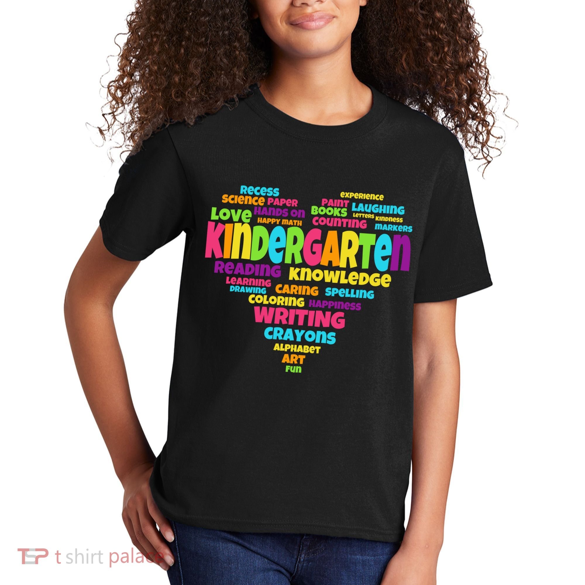 Kindergarten Word Marks Heart Kids T-Shirt