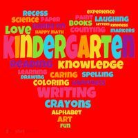 Kindergarten Word Marks Heart Santa Hat thumb 1