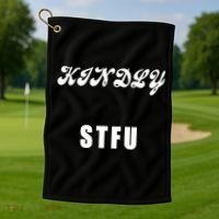 Kindly STFU Funny Offensive Sayings Golf Towel thumb 1