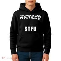 Kindly STFU Funny Offensive Sayings Kids Hoodie thumb 4