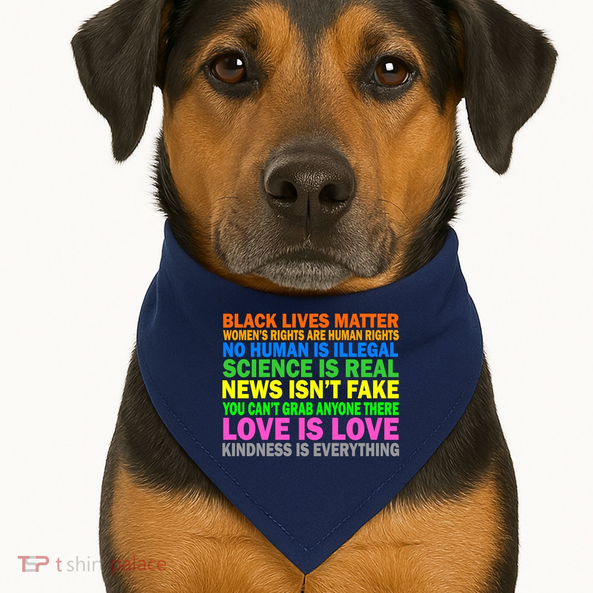 Kindness Is Everything Love Is Love USA-Made Doggie Bandana