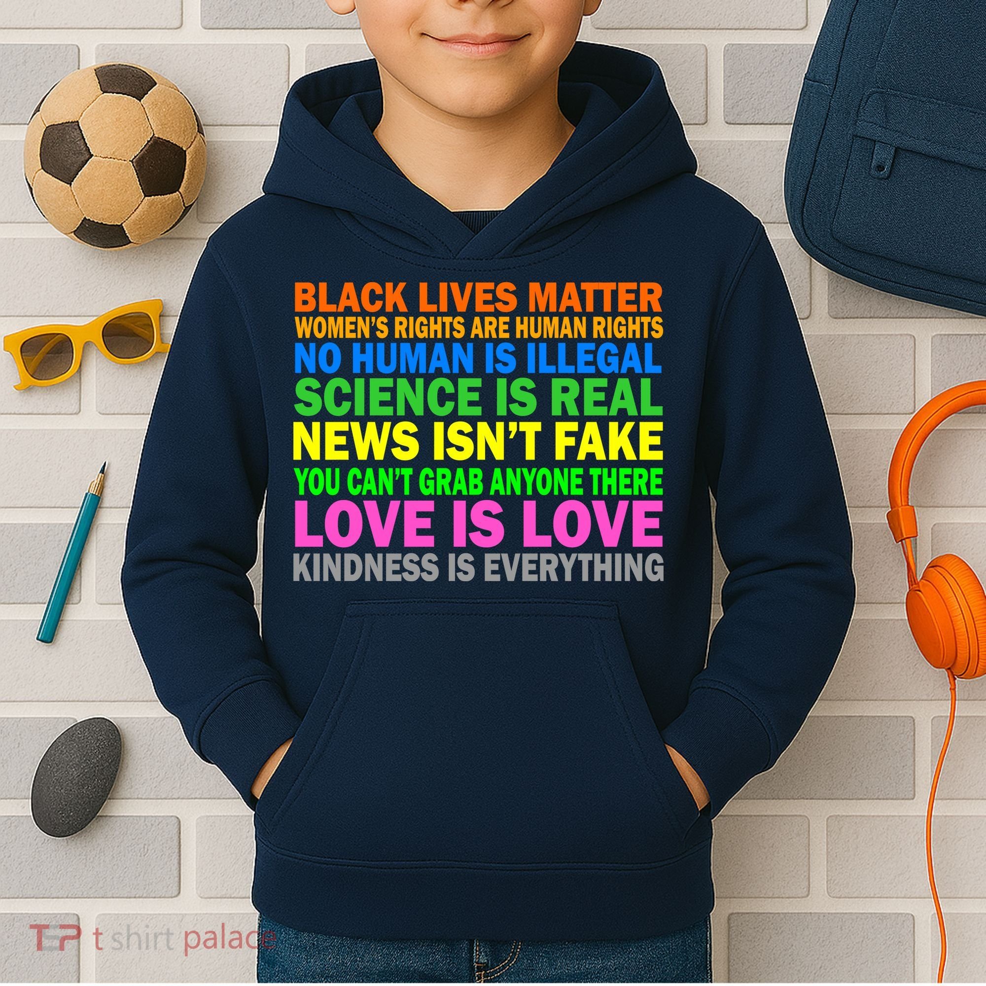 Kindness Is Everything Love Is Love Kids Hoodie