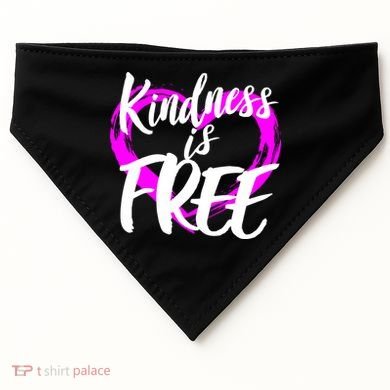 Kindness Is Free USA-Made Doggie Bandana