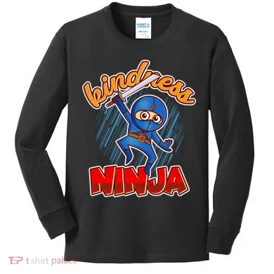 Kindness Ninja Kids Long Sleeve Shirt