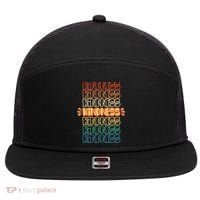 Kindness Pattern 7 Panel Mesh Trucker Snapback Hat thumb 0