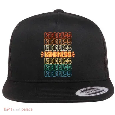 Kindness Pattern Flat Bill Trucker Hat