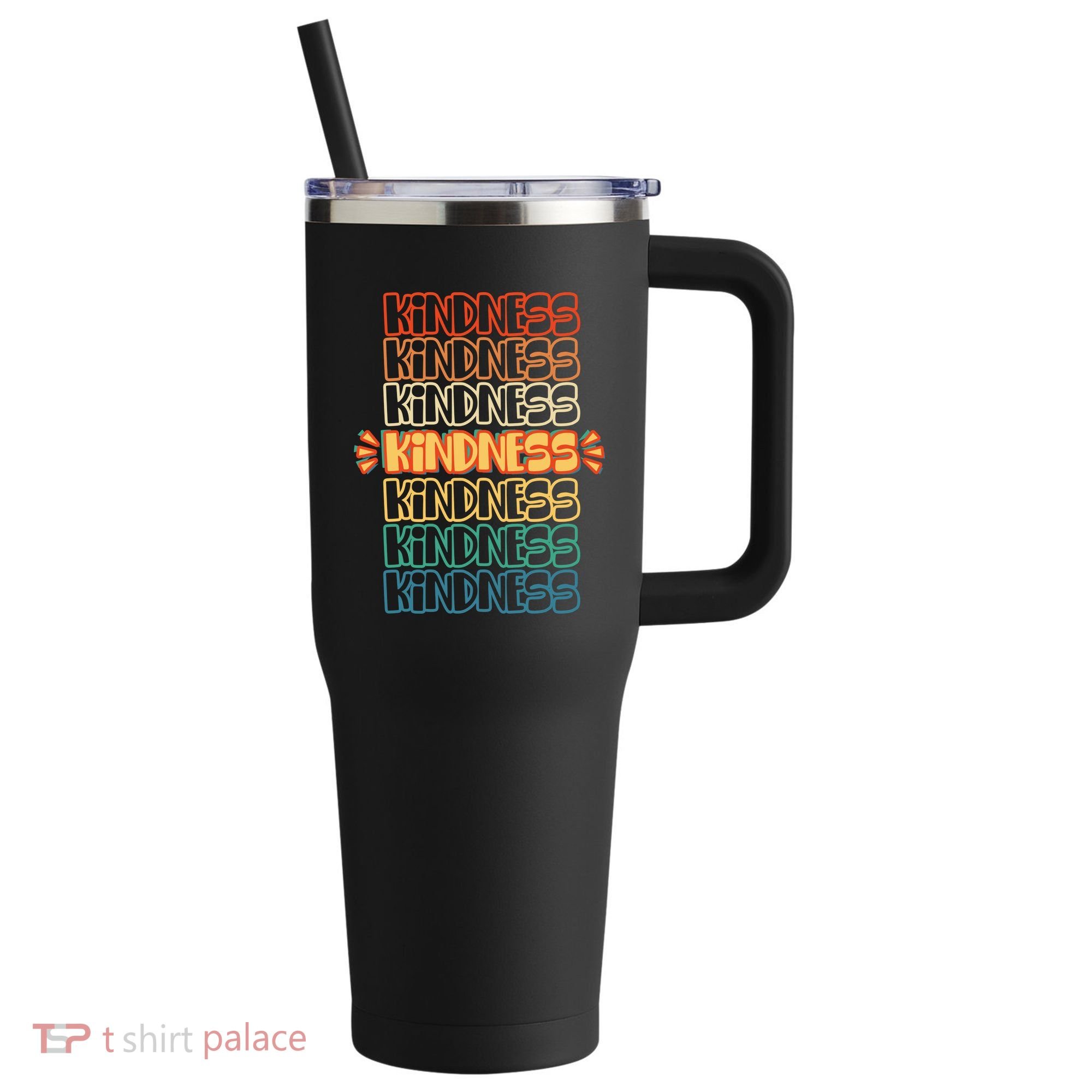 Kindness Pattern 40oz Vacuum Insulated Stainless Steel Travel Tumbler