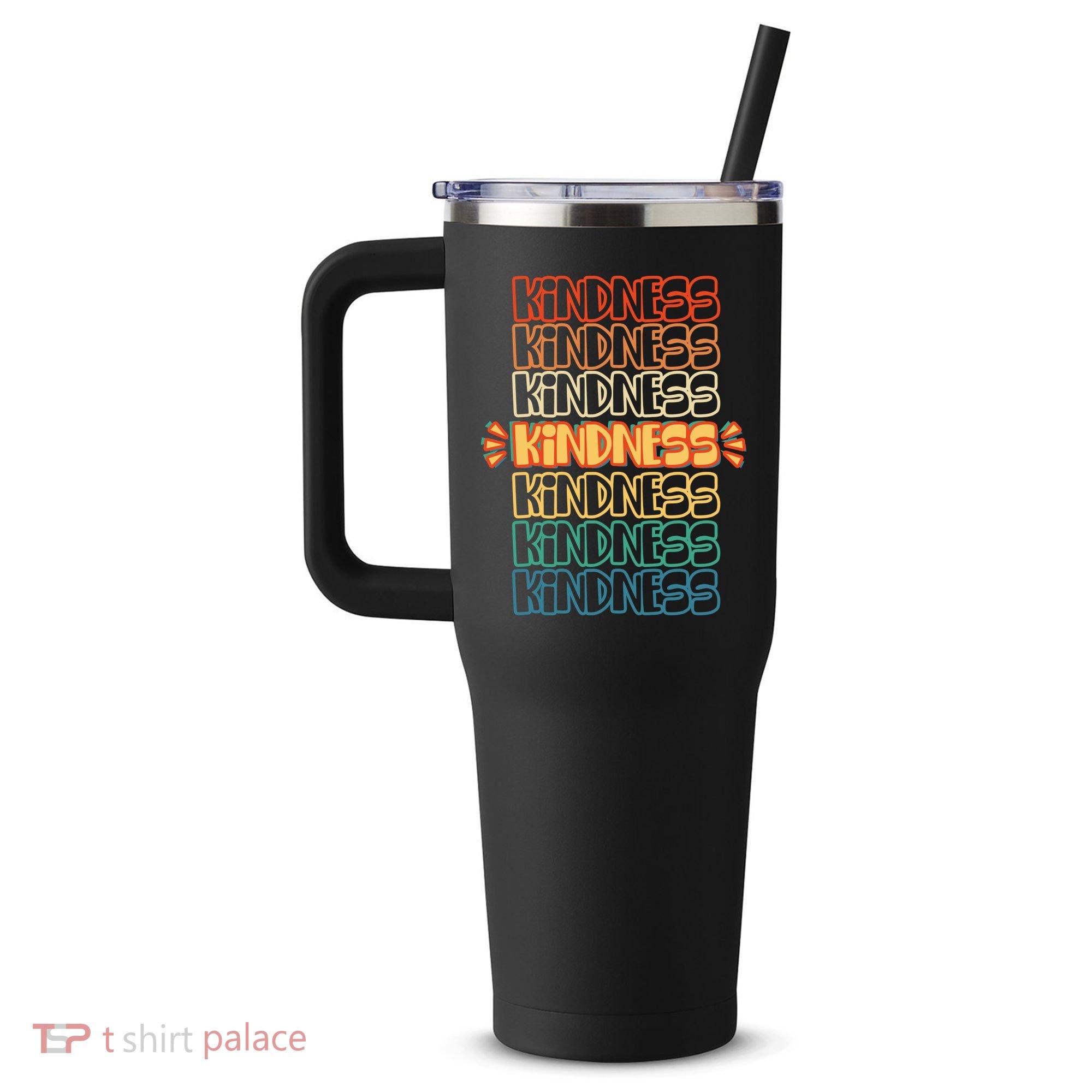 Kindness Pattern 40oz Vacuum Insulated Stainless Steel Travel Tumbler